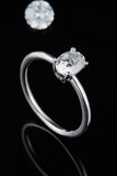 1 Carat Moissanite 925 Sterling Silver Solitaire Ring - Flyclothing LLC