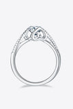 1 Carat Moissanite 925 Sterling Silver Twisted Ring - Flyclothing LLC