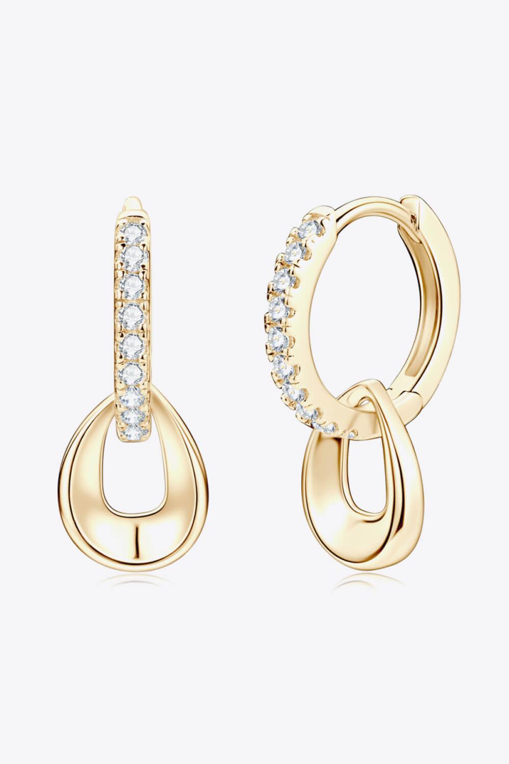 925 Sterling Silver Moissanite Double Hoop Earrings - Flyclothing LLC