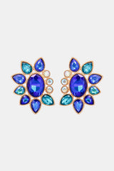 Geometrical Shape Glass Stone Dangle Earrings