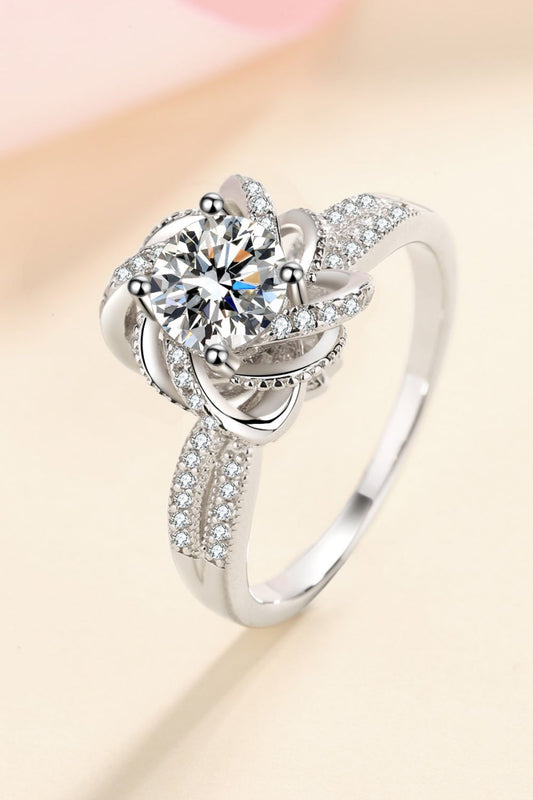 1 Carat Moissanite 925 Sterling Silver Ring - Flyclothing LLC