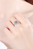 2 Carat Moissanite Square Halo Ring - Flyclothing LLC