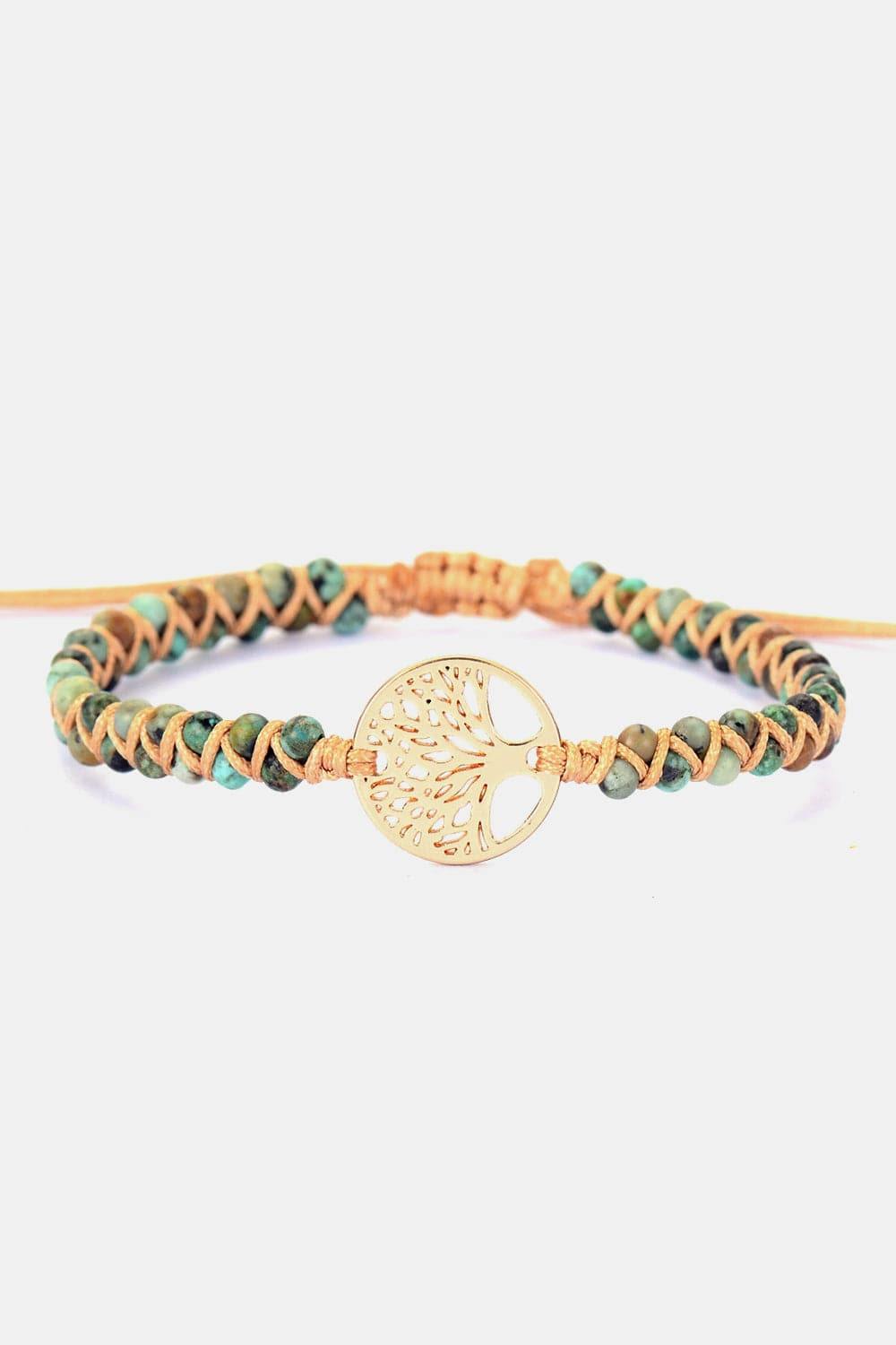 Handmade Tree Shape Beaded Copper Bracelet - Flyclothing LLC