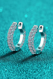 925 Sterling Silver Moissanite Huggie Earrings - Flyclothing LLC