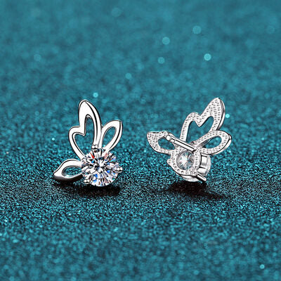 1 Carat Moissanite Butterfly Shape Earrings - Flyclothing LLC