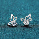 1 Carat Moissanite Butterfly Shape Earrings - Flyclothing LLC