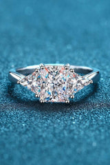 3 Carat Moissanite 925 Sterling Silver Rhodium-Plated Ring - Flyclothing LLC