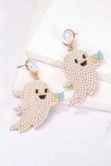 Ghost Shape Synthetic Pearl Dangle Earrings - Flyclothing LLC