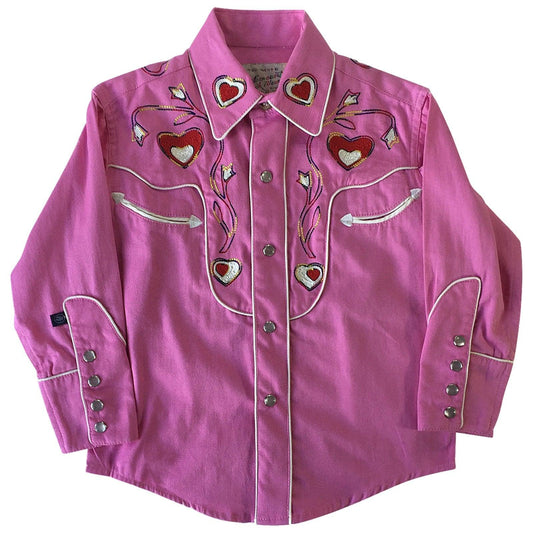 Rockmount Ranch Wear Kids Embroidered Heart Western Shirt - Rockmount Clothing