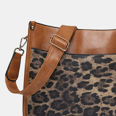 PU Leather Leopard Shoulder Bag - Flyclothing LLC