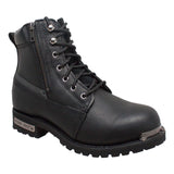 AdTec Women's 6" Reflective Double Zipper Biker Boot - Flyclothing LLC