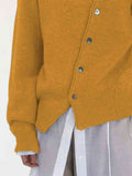 Dropped Shoulder Buttoned Cardigan - Flyclothing LLC