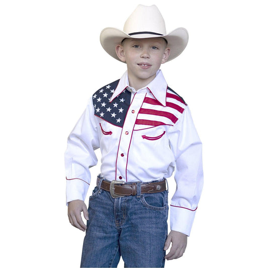 Rockmount Ranch Wear Kids Vintage USA Flag Western Shirt - Rockmount Clothing