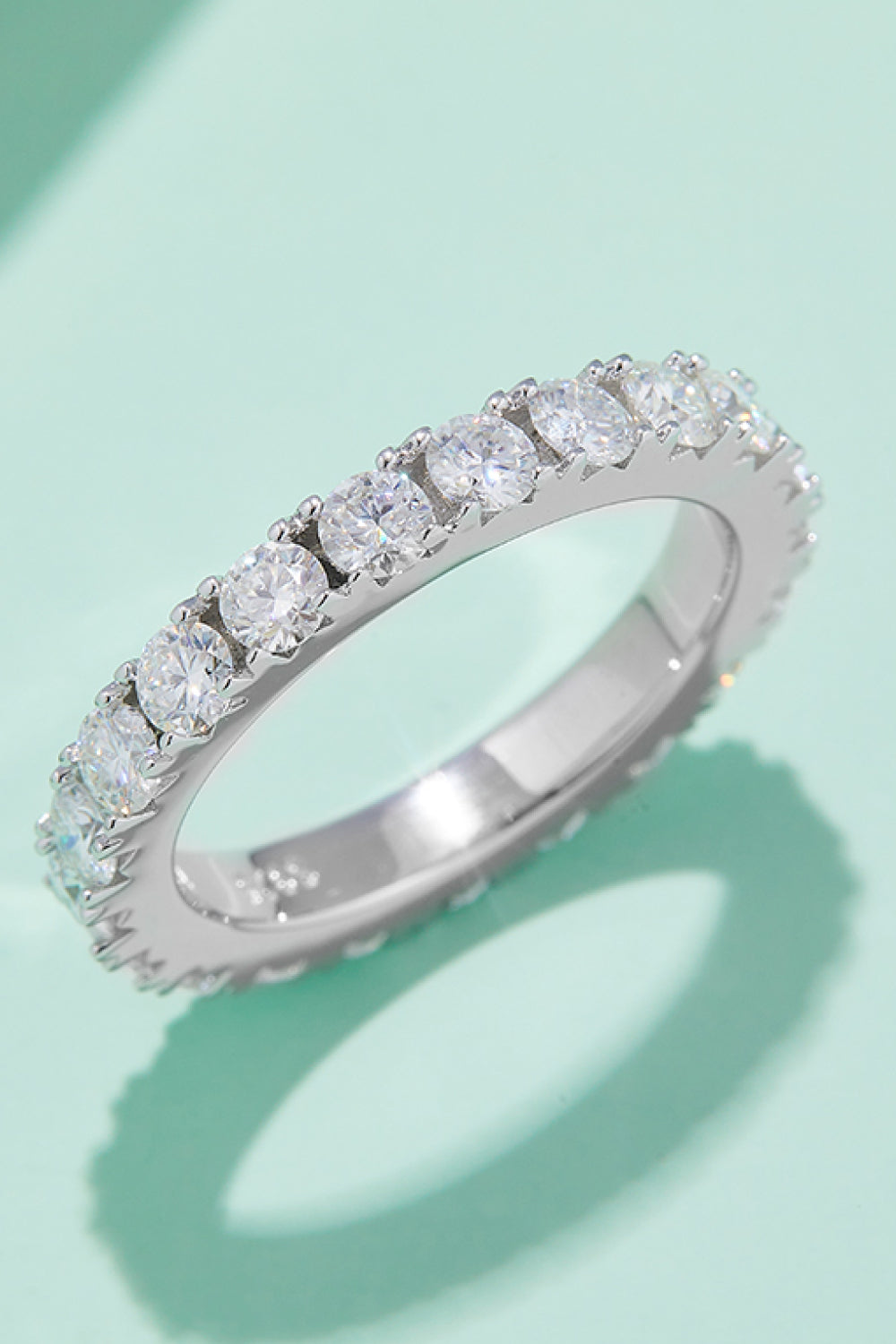 2.3 Carat Moissanite 925 Sterling Silver Eternity Ring - Flyclothing LLC