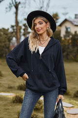 Cable-Knit Long Sleeve Hooded Jacket - Flyclothing LLC