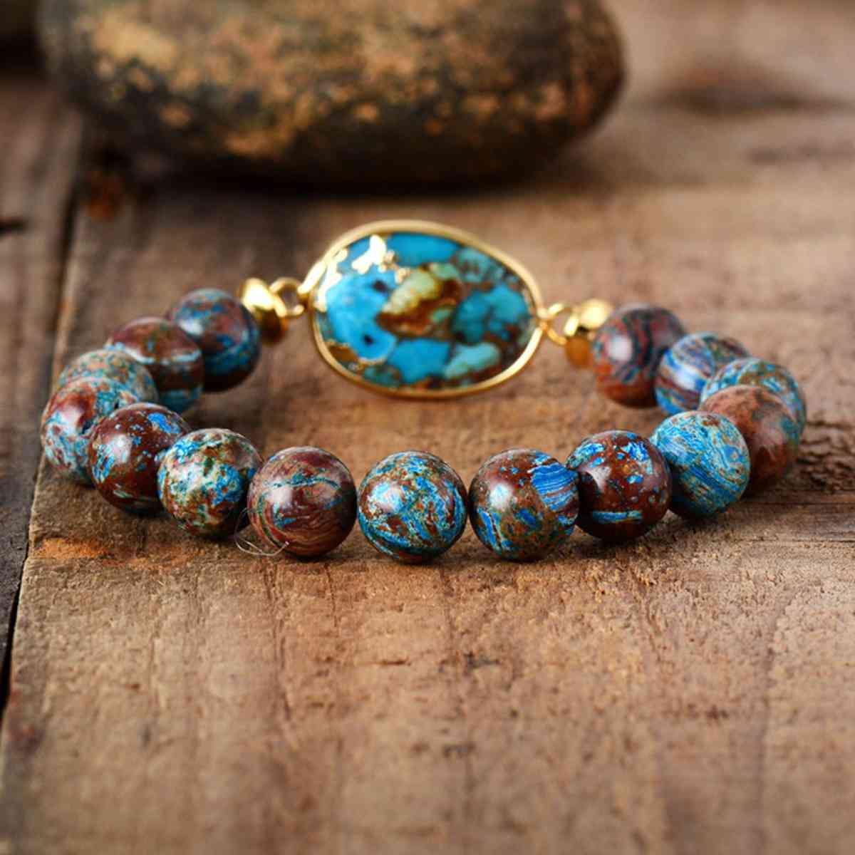 Natural Stone Beaded Bracelet - Flyclothing LLC