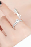 2-Piece 925 Sterling Silver Moissanite Ring - Flyclothing LLC