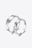 Moissanite Rhodium-Plated Ring - Flyclothing LLC