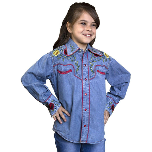 Rockmount Ranch Wear Kids Vintage Floral Embroidered Western Shirt - Rockmount Clothing