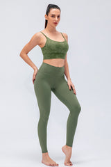 Wide Waistband Slim Fit Active Leggings - Flyclothing LLC