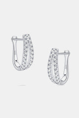 Moissanite 925 Sterling Silver Earrings - Flyclothing LLC