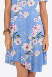 Floral Round Neck Short Sleeve Dress - Flyclothing LLC