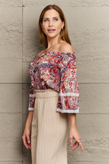 Off Shoulder Bohemian Style Blouse - Flyclothing LLC