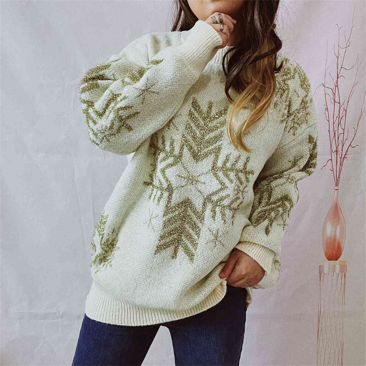 White snowflake outlet jumper