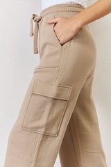 RISEN High Waist Cargo Wide Leg Pants - Flyclothing LLC