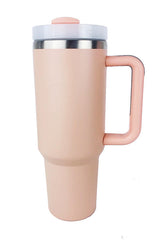 Stainless Steel Tumbler with Upgraded Handle and Straw - Flyclothing LLC