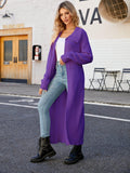 Full Size Collared Open Front Duster Cardigan - Trendsi