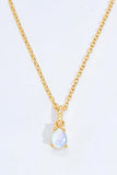 Moonstone Teardrop Pendant Necklace - Flyclothing LLC