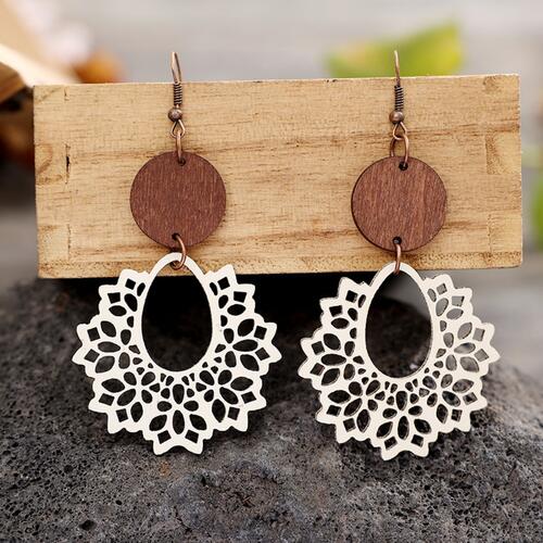 Geometric Cutout Dangle Earrings - Flyclothing LLC