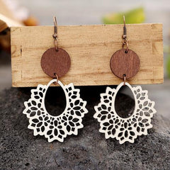 Geometric Cutout Dangle Earrings - Flyclothing LLC