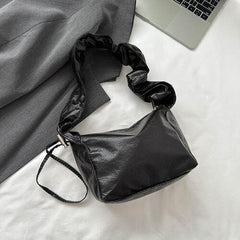 PU Leather Drawstring Shoulder Bag - Trendsi