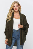 Open Front Dolman Sleeve Longline Cardigan - Flyclothing LLC