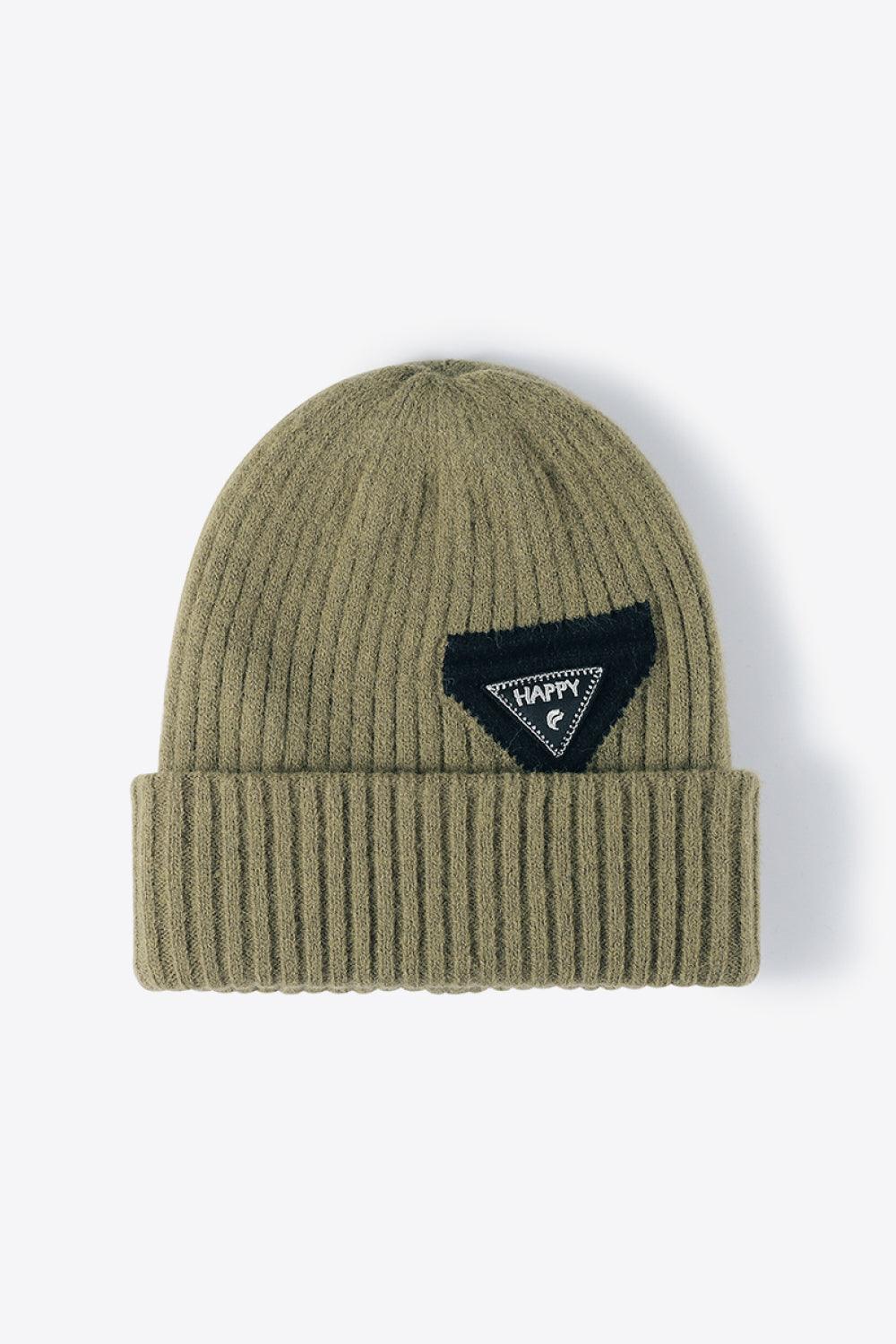 HAPPY Contrast Beanie - Flyclothing LLC