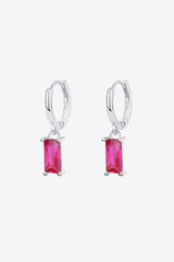 Retro 925 Sterling Silver Cubic Zirconia Drop Earrings - Flyclothing LLC