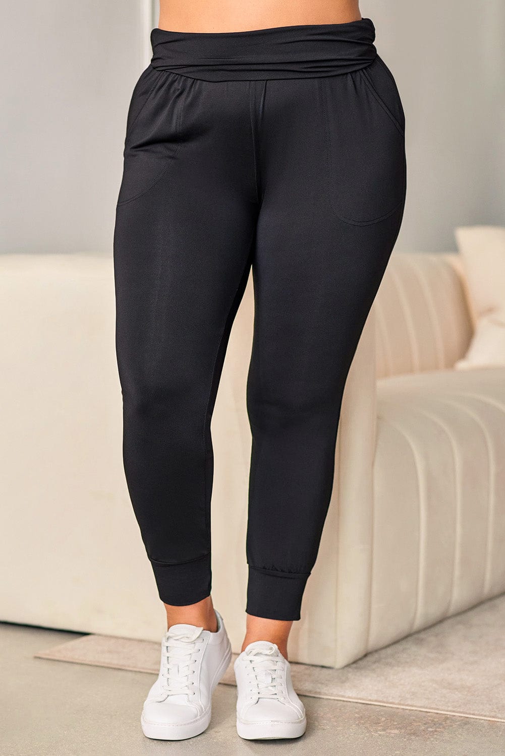 Plus Size High Waist Skinny Pants - Flyclothing LLC