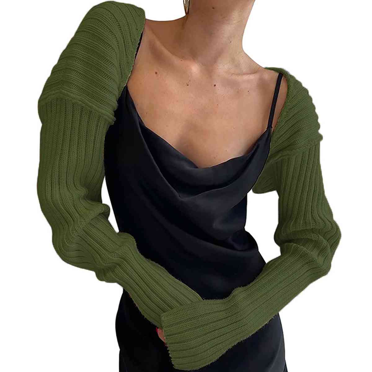 Long Sleeve Knit Bolero - Flyclothing LLC