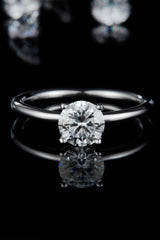 1 Carat Moissanite 925 Sterling Silver Solitaire Ring - Flyclothing LLC