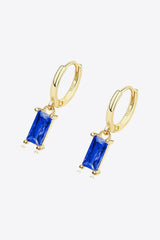 Retro 925 Sterling Silver Cubic Zirconia Drop Earrings - Flyclothing LLC