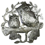 Pair of Owls on Perch Metal Wall Art - Croix des Bouquets - Flyclothing LLC