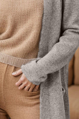 Open Front Long Sleeve Cardigan - Flyclothing LLC