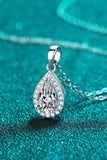 Moissanite Teardrop Pendant Necklace - Flyclothing LLC