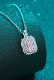 1 Carat Moissanite Geometric Pendant Chain Necklace - Flyclothing LLC