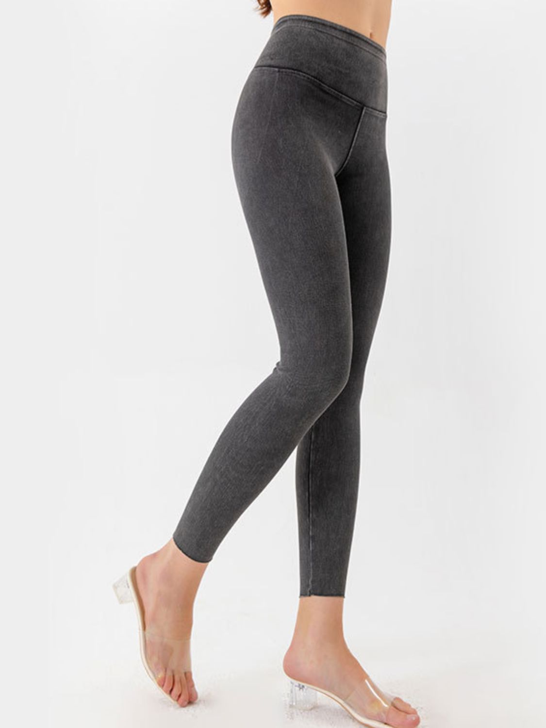 Wide Waistband Cropped Active Leggings - Flyclothing LLC