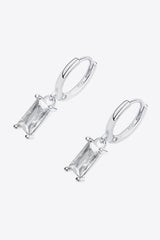 Retro 925 Sterling Silver Cubic Zirconia Drop Earrings - Flyclothing LLC