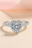 1 Carat Moissanite Heart-Shaped Ring - Flyclothing LLC