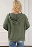 Lace-Up Exposed Seam Hoodie with Pocket - Flyclothing LLC